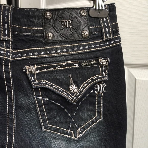 Miss Me Denim - Miss Me Black Bootcut Stretch Jeans 28